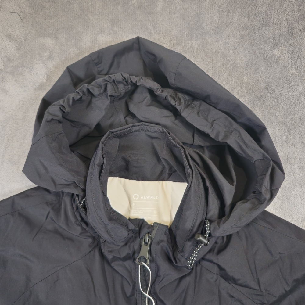 Alwrld Black Biodegradable Vest Full Zip Hooded Sleeveless Puffer Jacket Mens M - Picture 12 of 16